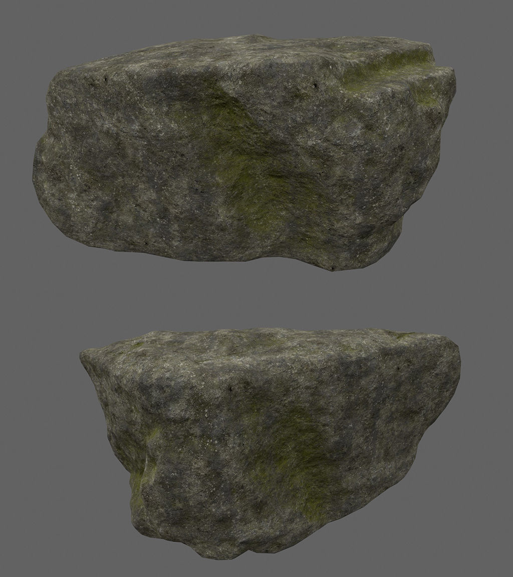 forest rock set Low-poly 3D model_22
