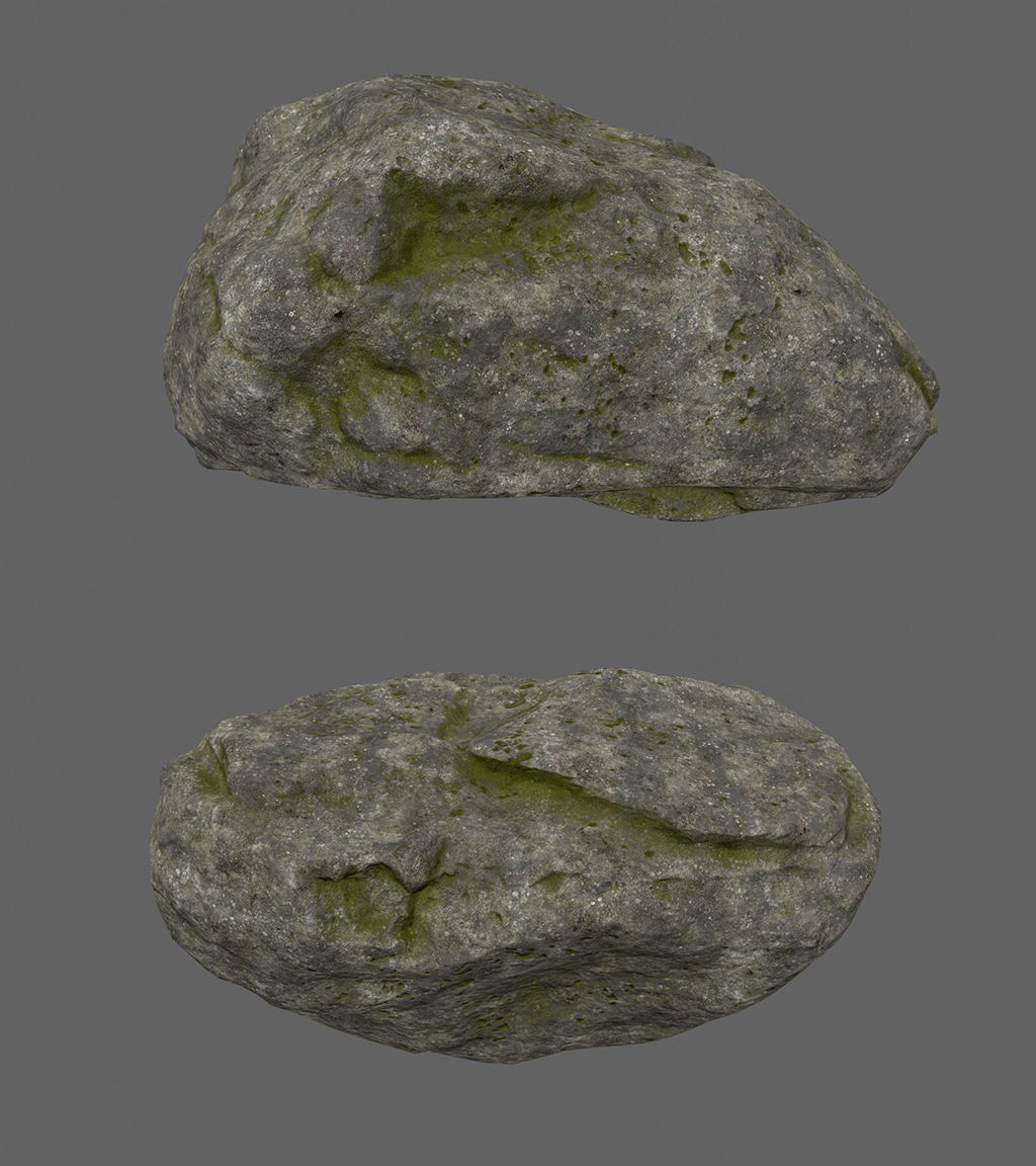 forest rock set Low-poly 3D model_15