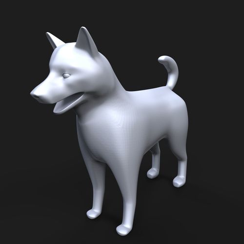 Norwegian Elkhound 3D print model