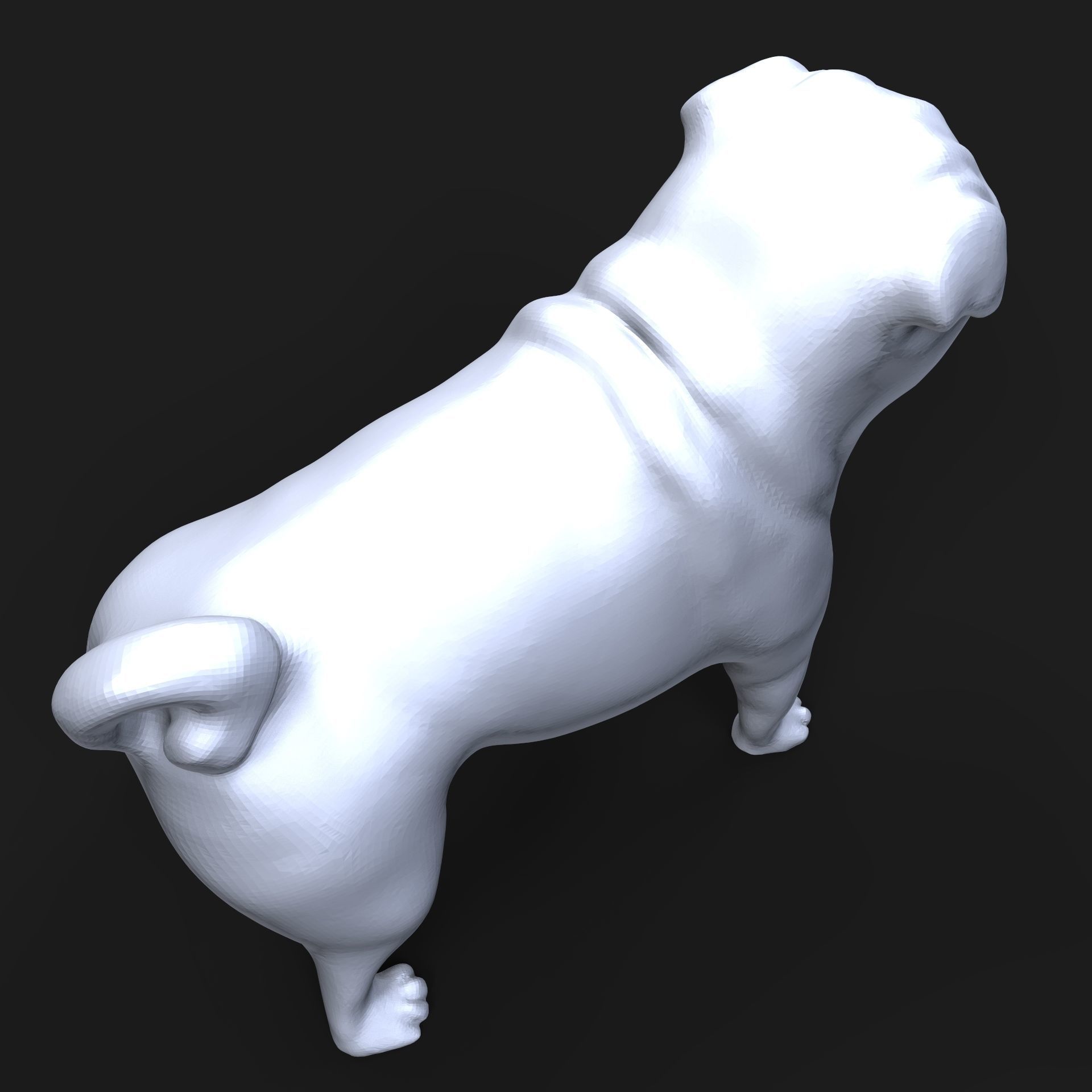 Pug dog 3D print model_2