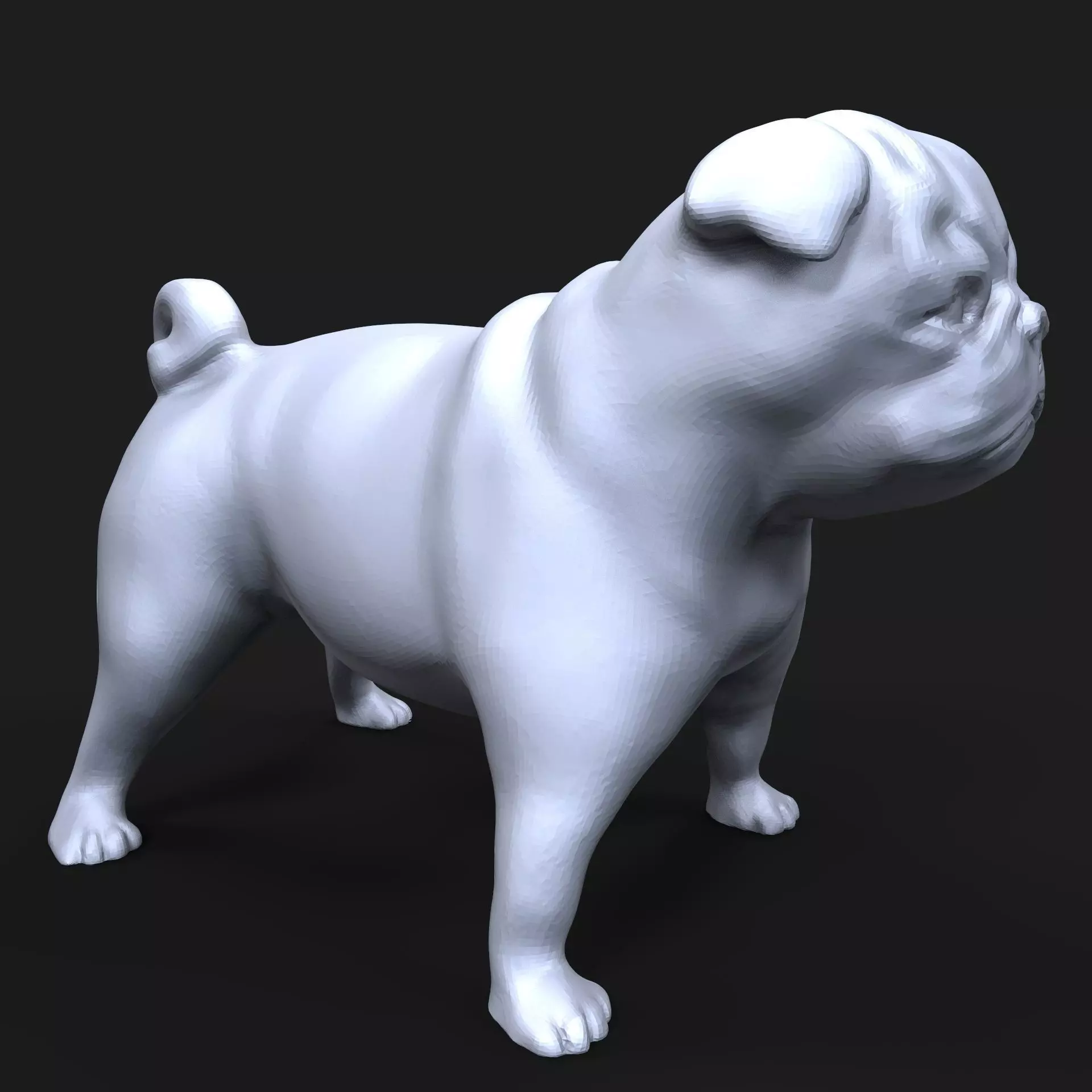 Pug dog 3D print model_0