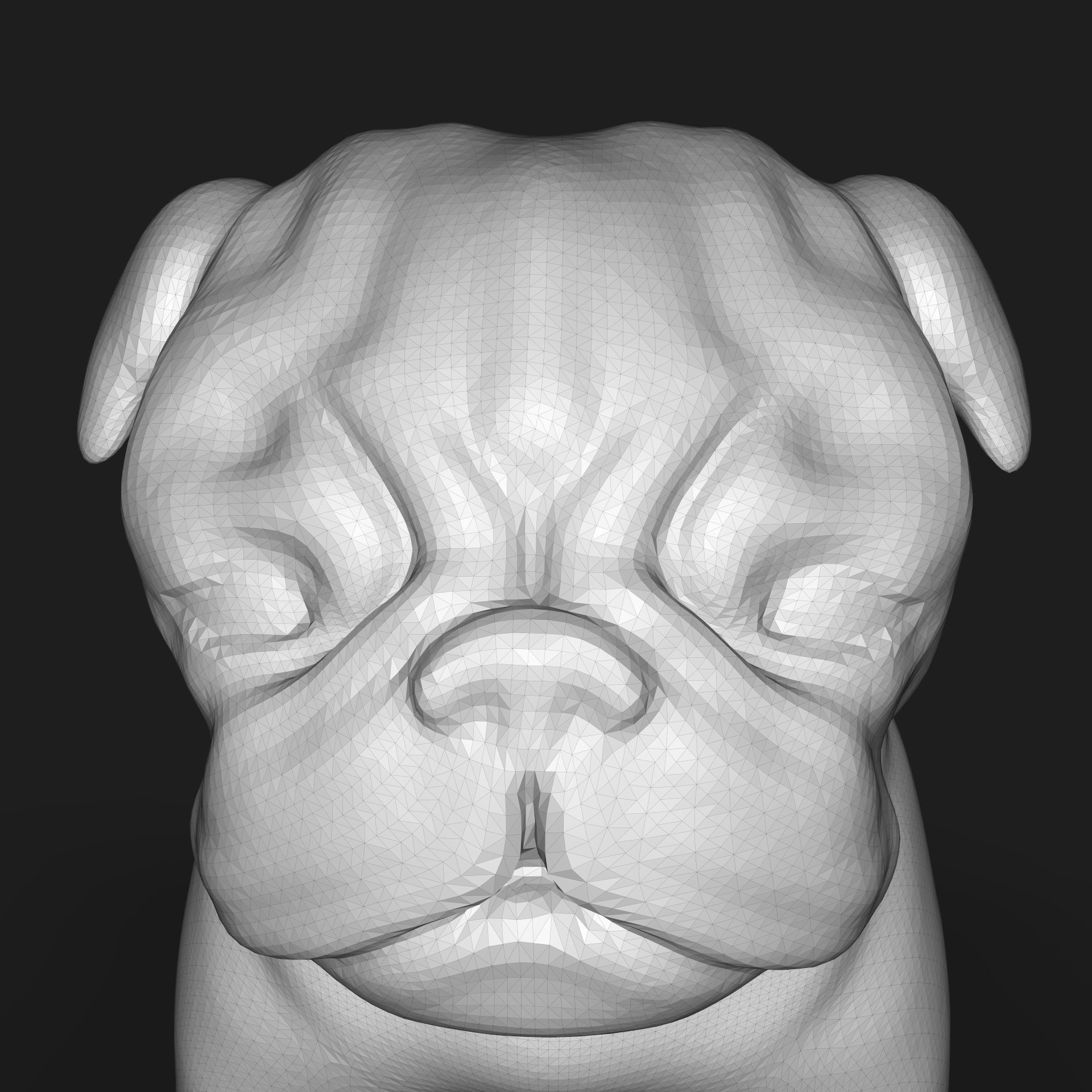 Pug dog 3D print model_7