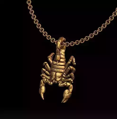 scorpion necklace 3D print model