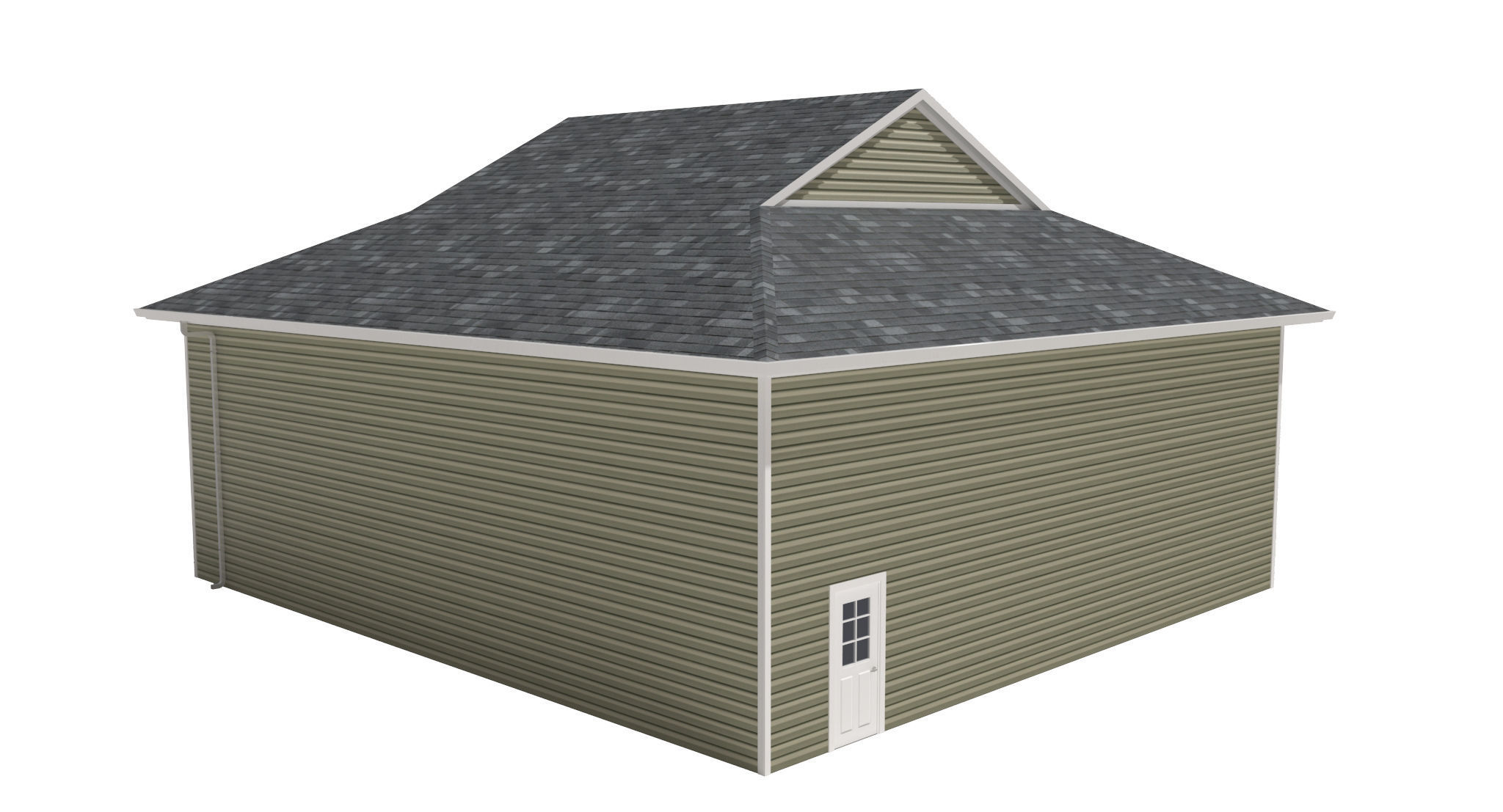 Garage-006 Low Poly 3D model_5