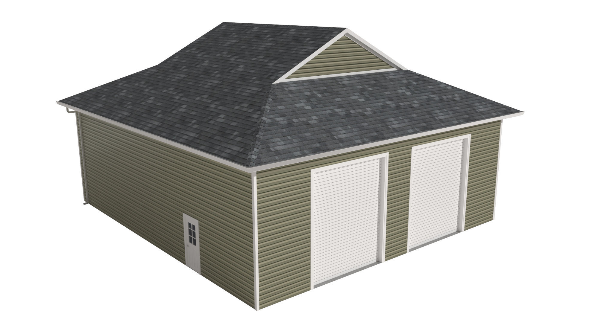 Garage-006 Low Poly 3D model_4