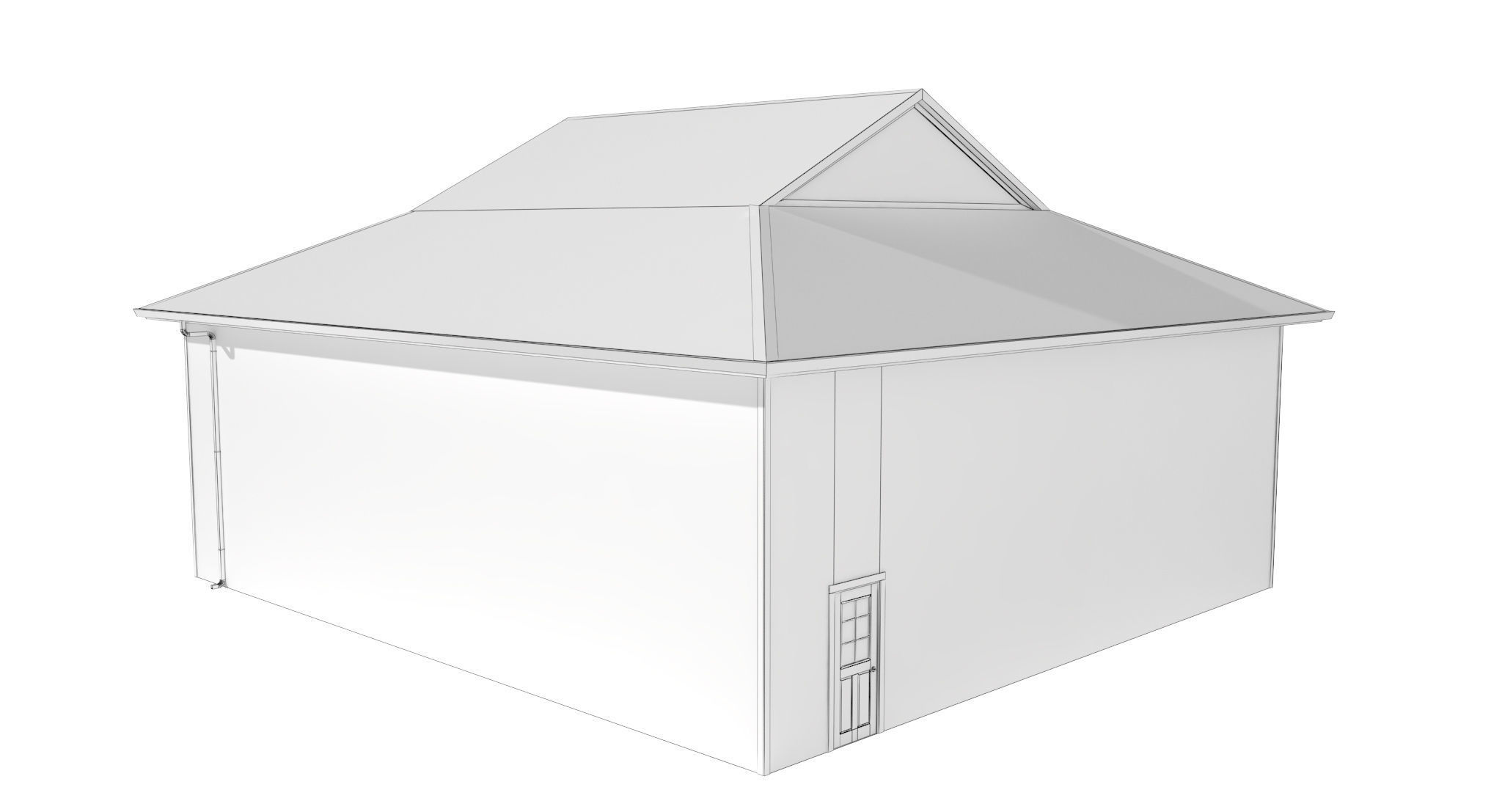 Garage-006 Low Poly 3D model_12