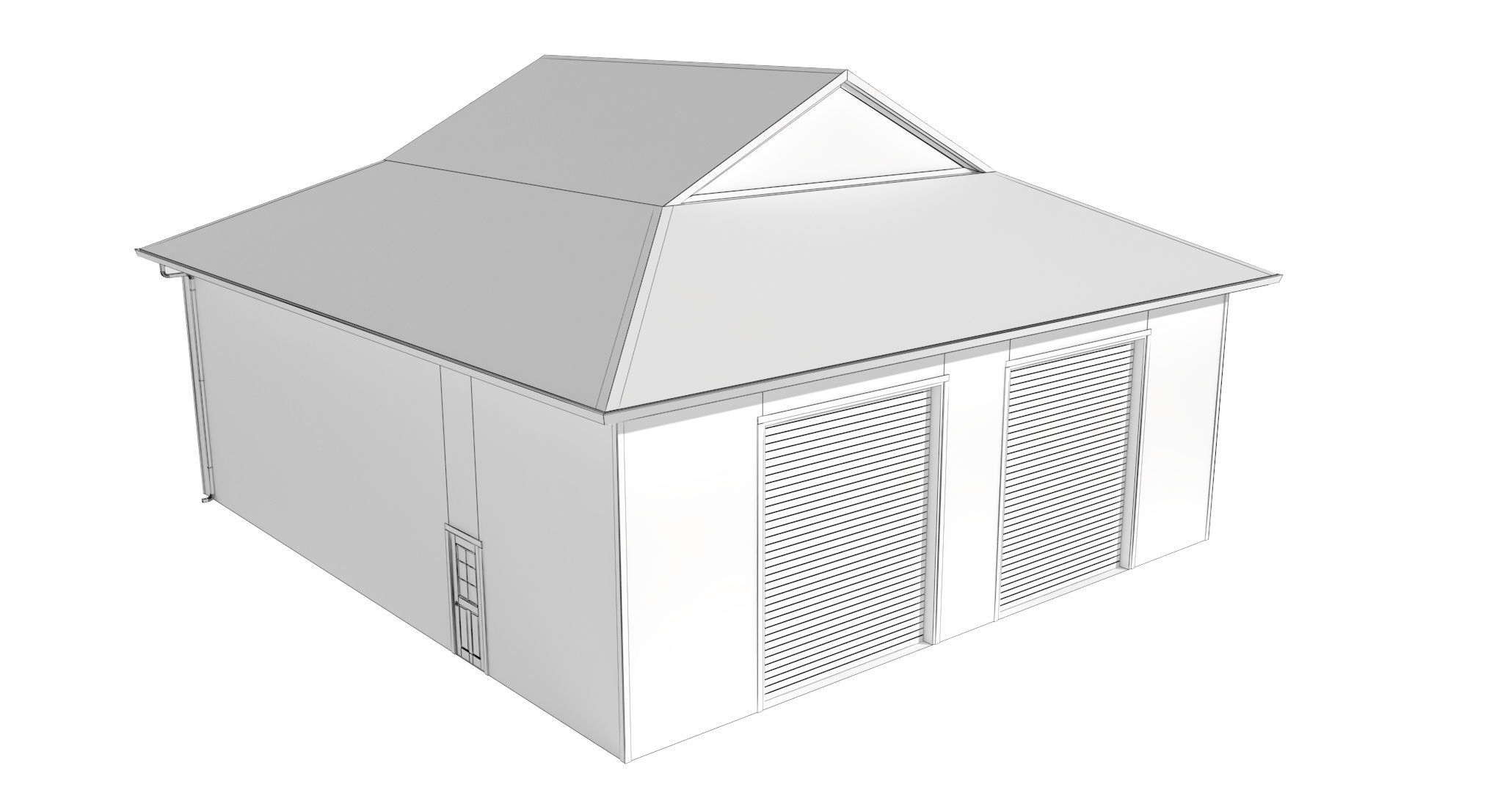 Garage-006 Low Poly 3D model_11