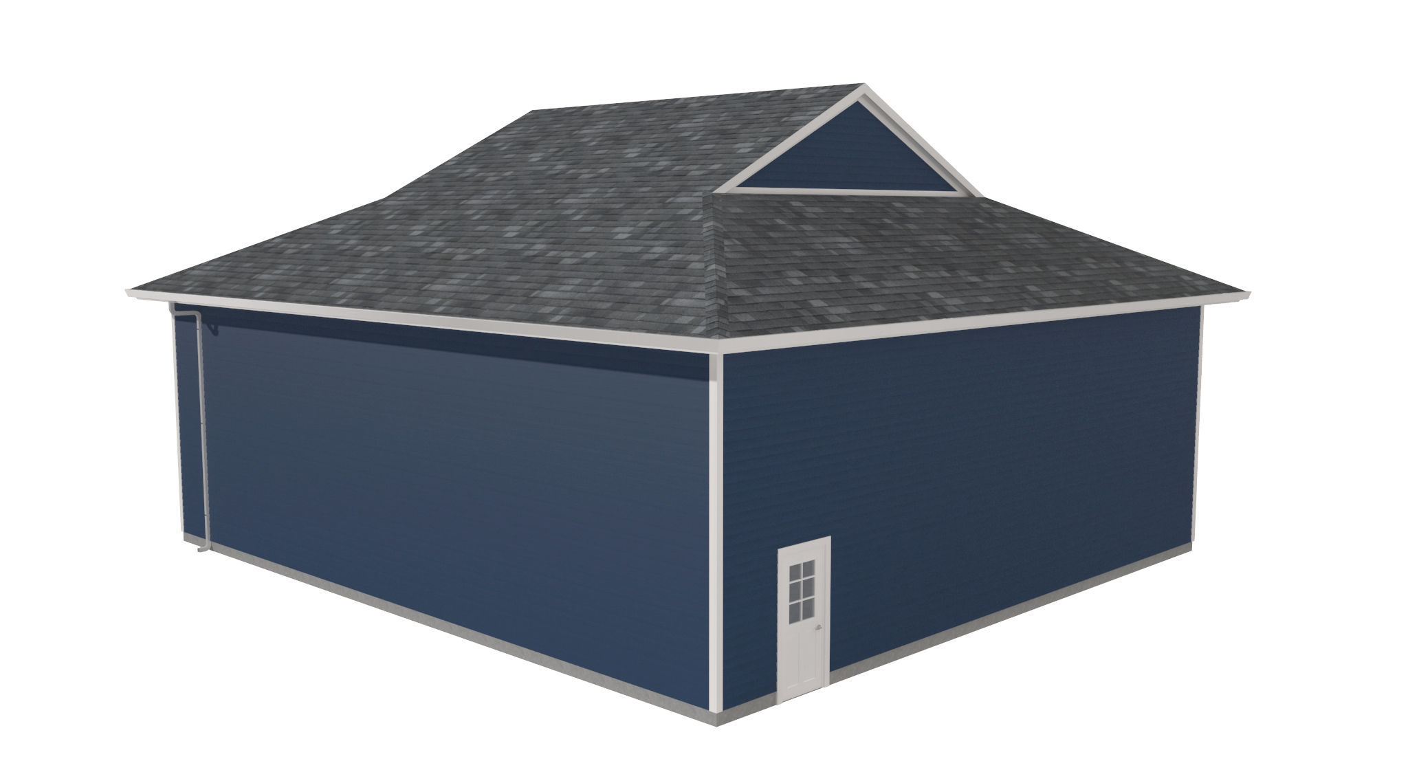 Garage-007 Low Poly 3D model_5