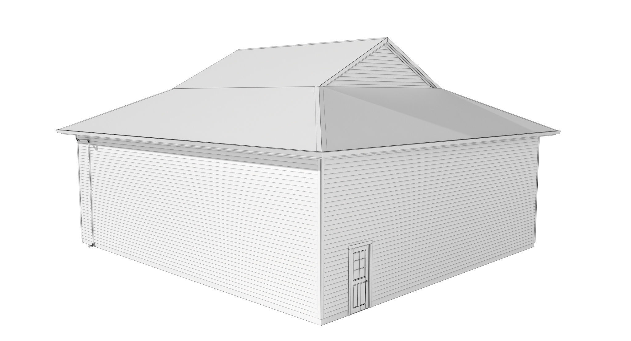 Garage-007 Low Poly 3D model_12