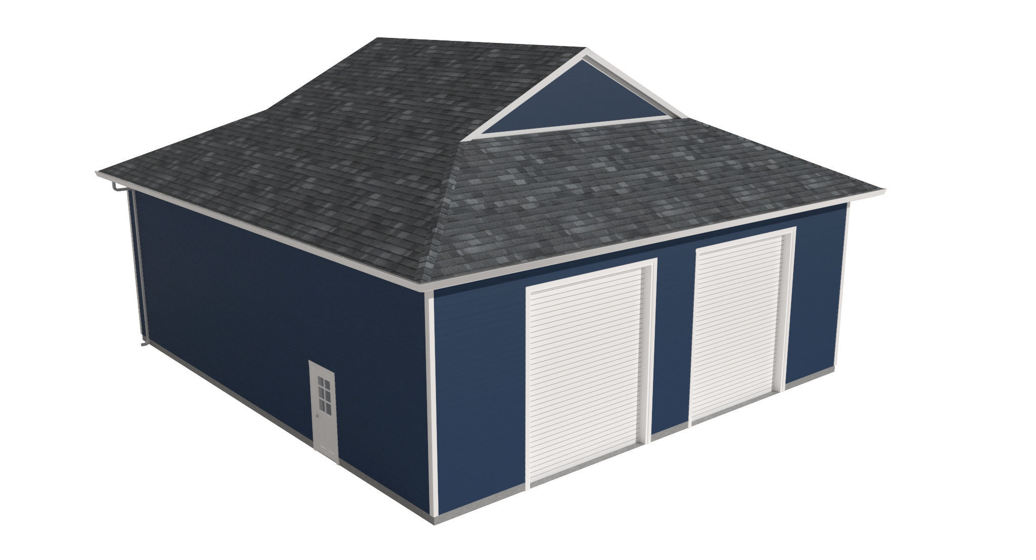 Garage-007 Low Poly 3D model_4
