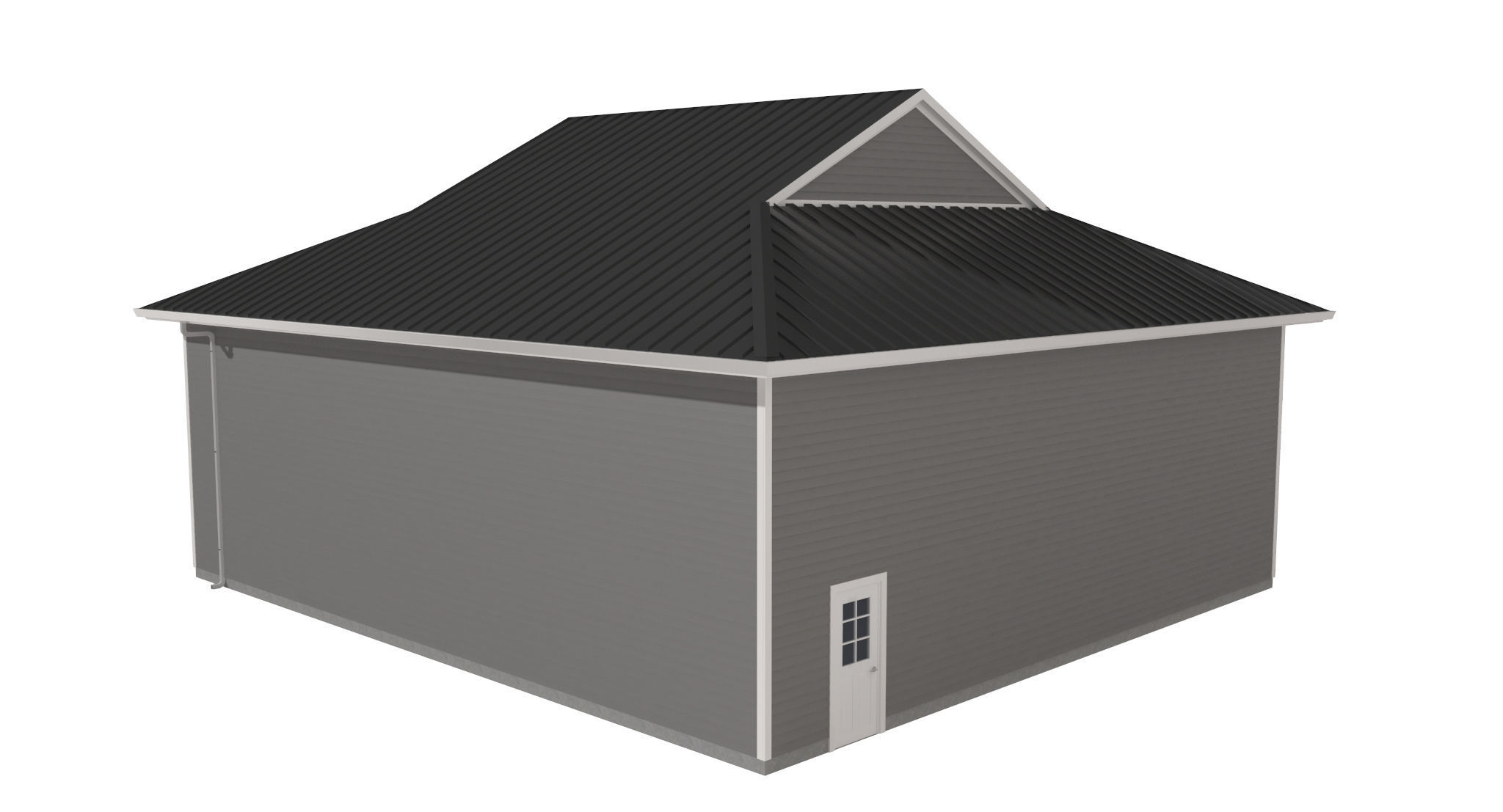 Garage-008 Low Poly 3D model_5
