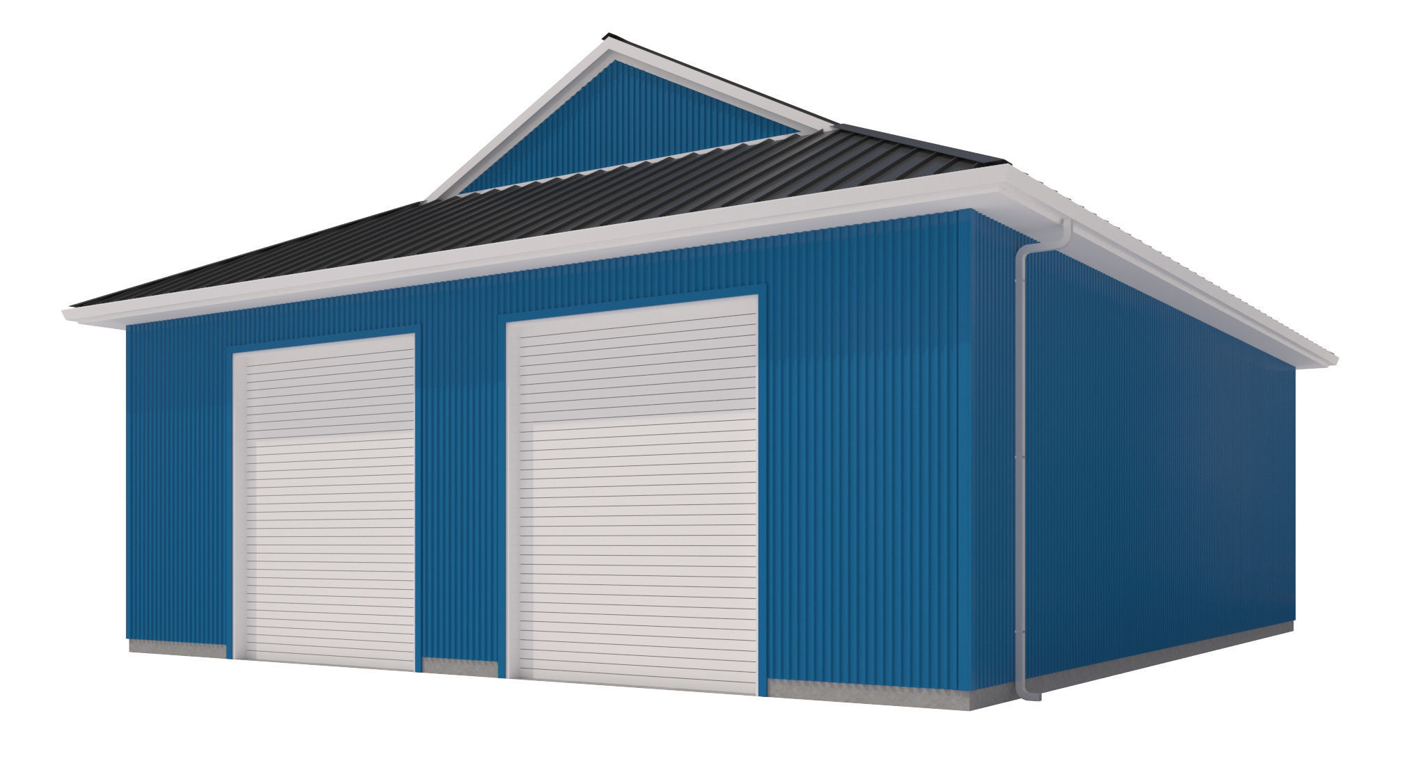 Garage-009 Low Poly 3D model_1