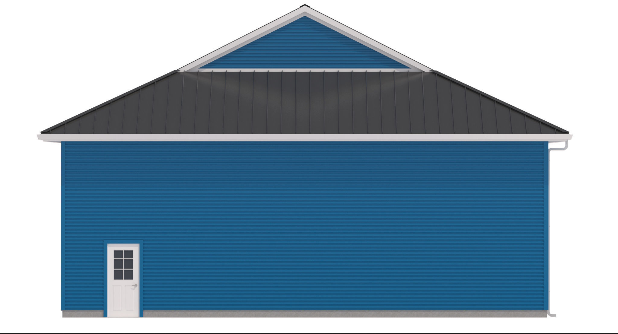 Garage-010 Low Poly house 3D model_8