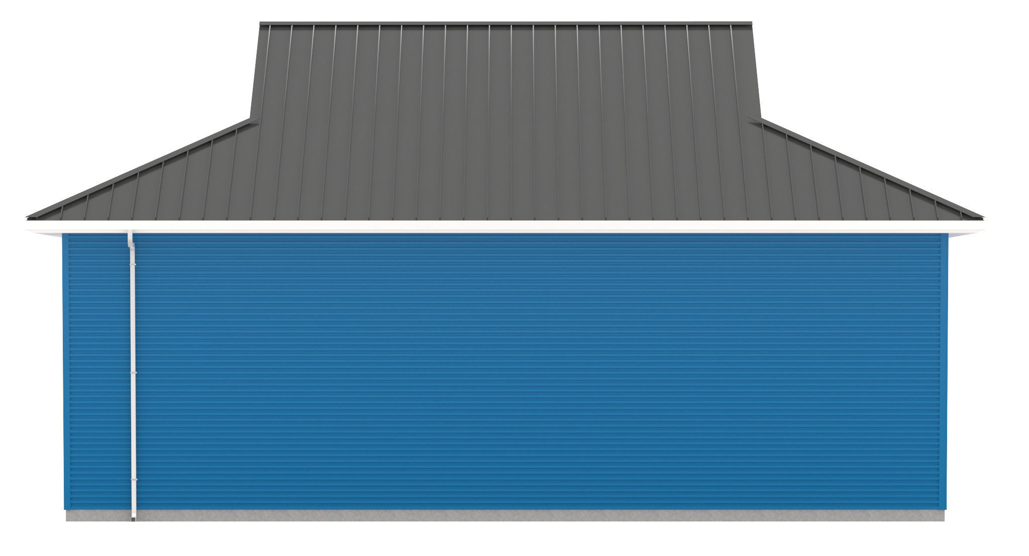 Garage-010 Low Poly house 3D model_7