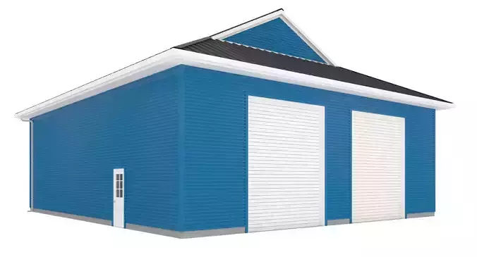 Garage-010 Low Poly house