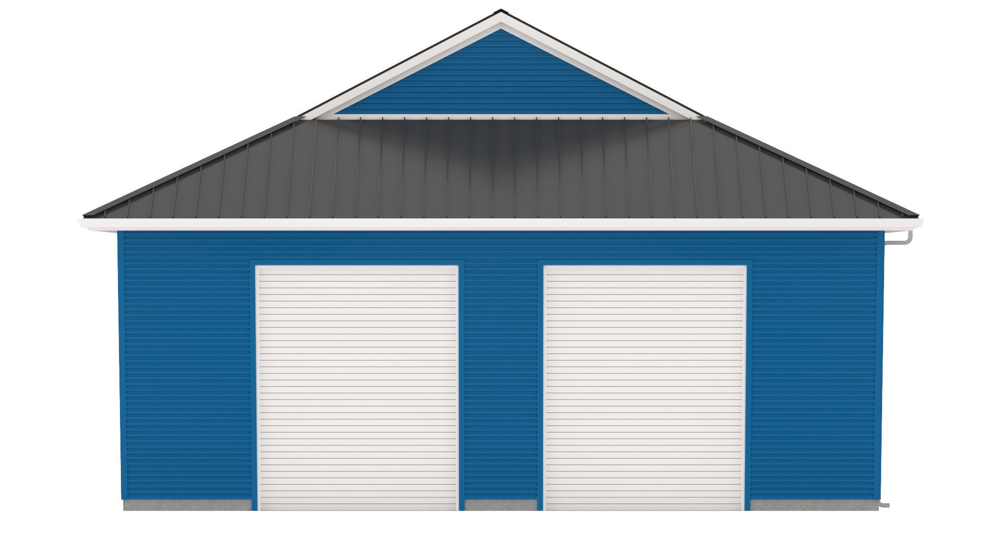 Garage-010 Low Poly house 3D model_6