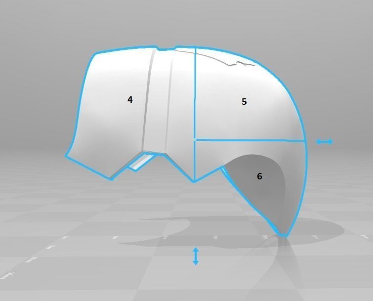 Red Hood Cyborg Ninja Helmet 3D print model_9