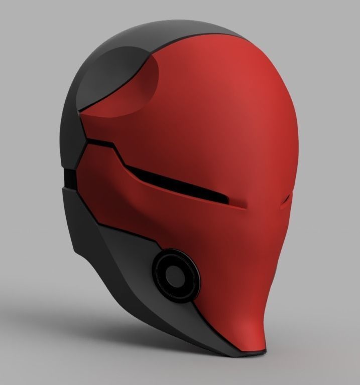 Red Hood Cyborg Ninja Helmet 3D print model_2