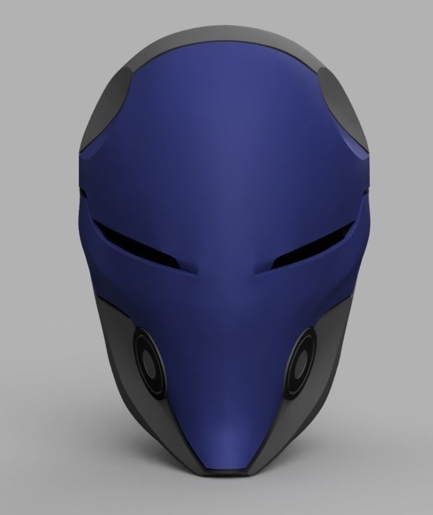 Red Hood Cyborg Ninja Helmet 3D print model_3