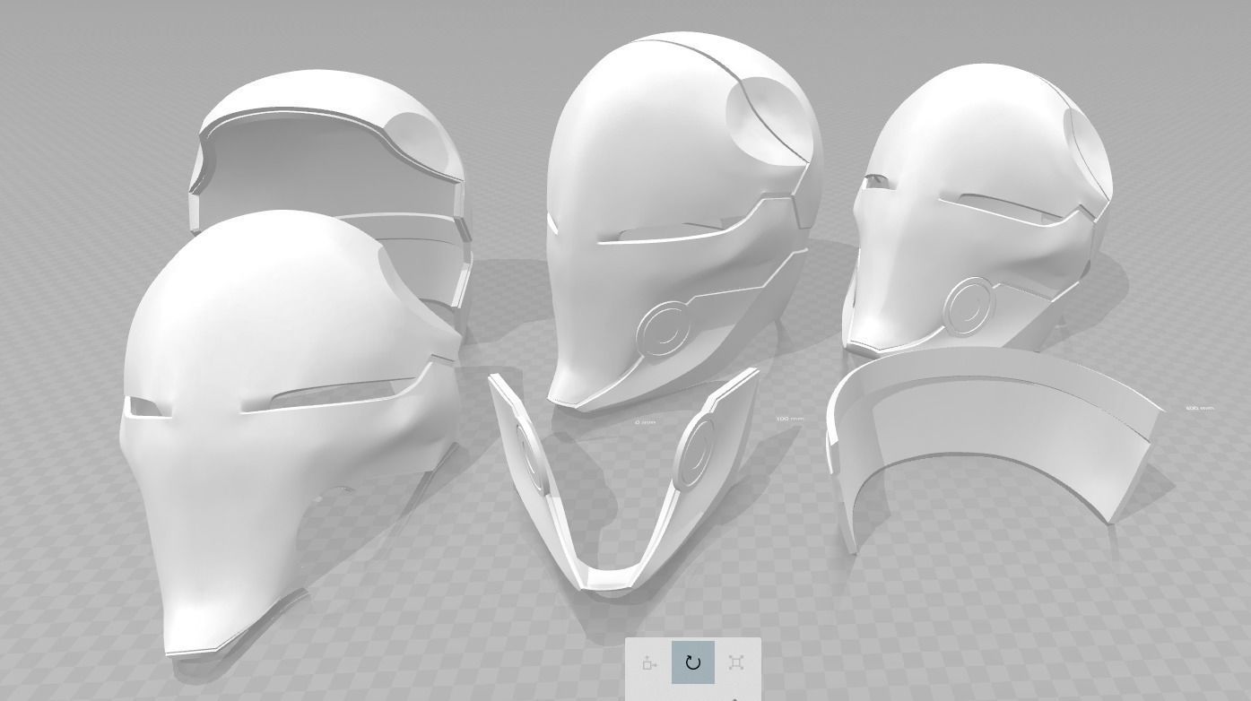 Red Hood Cyborg Ninja Helmet 3D print model_5