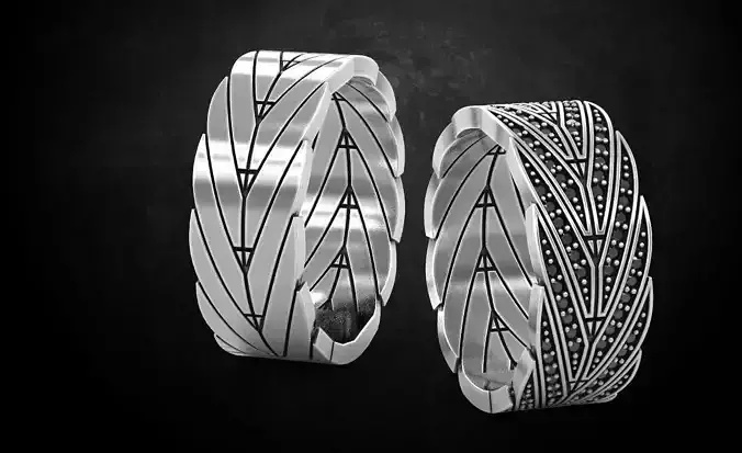 Stylish rings of two kinds with and without stones 262