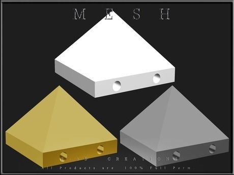 2-Hole Pyramid Studs Low-poly 3D model