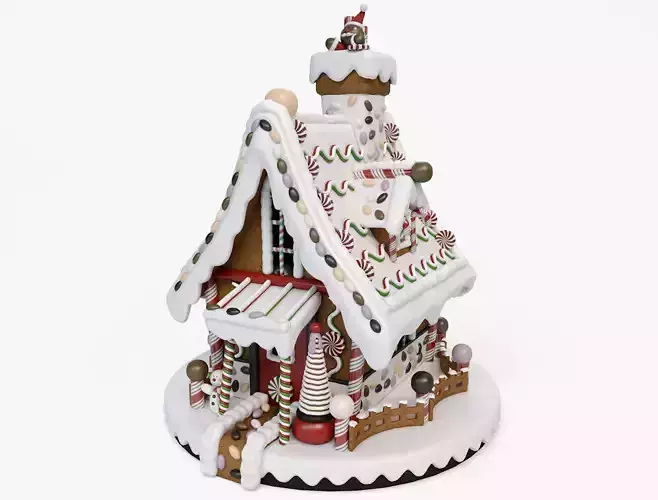Gingerbread house 3D model