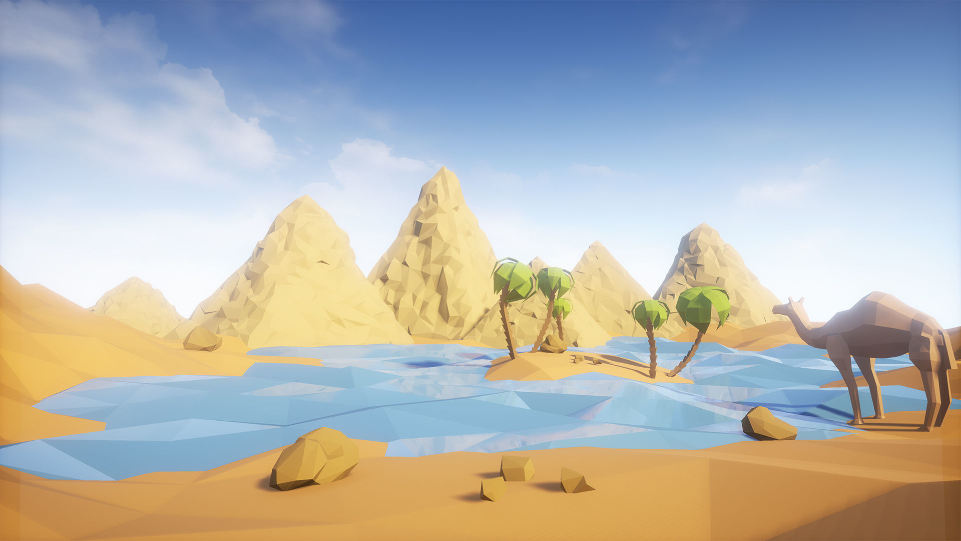 Low Poly Desert Egypt Full Packs Low-poly 3D model_5