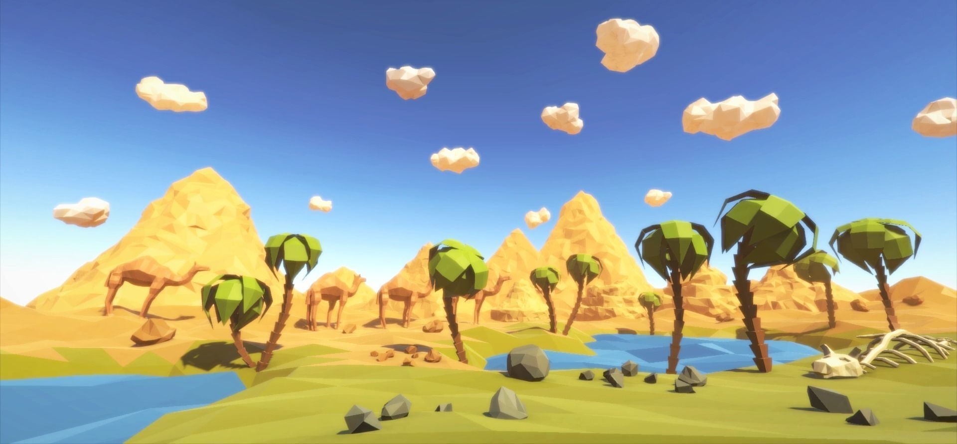 Low Poly Desert Egypt Full Packs Low-poly 3D model_21