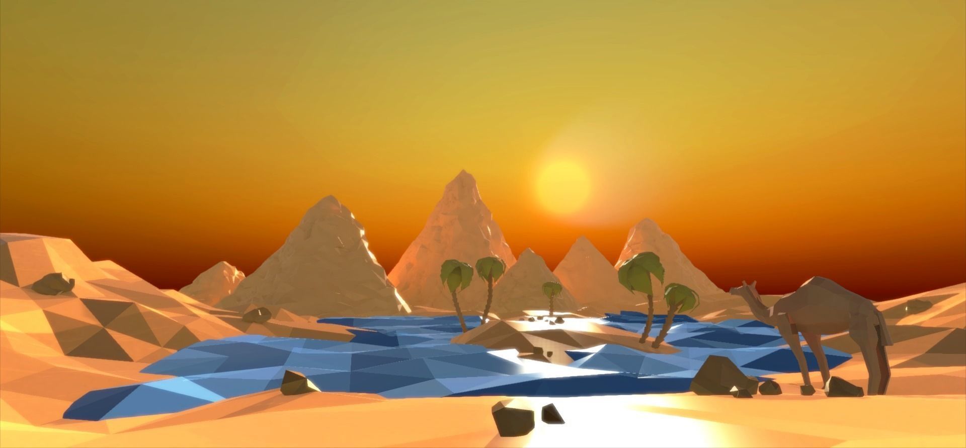 Low Poly Desert Egypt Full Packs Low-poly 3D model_17