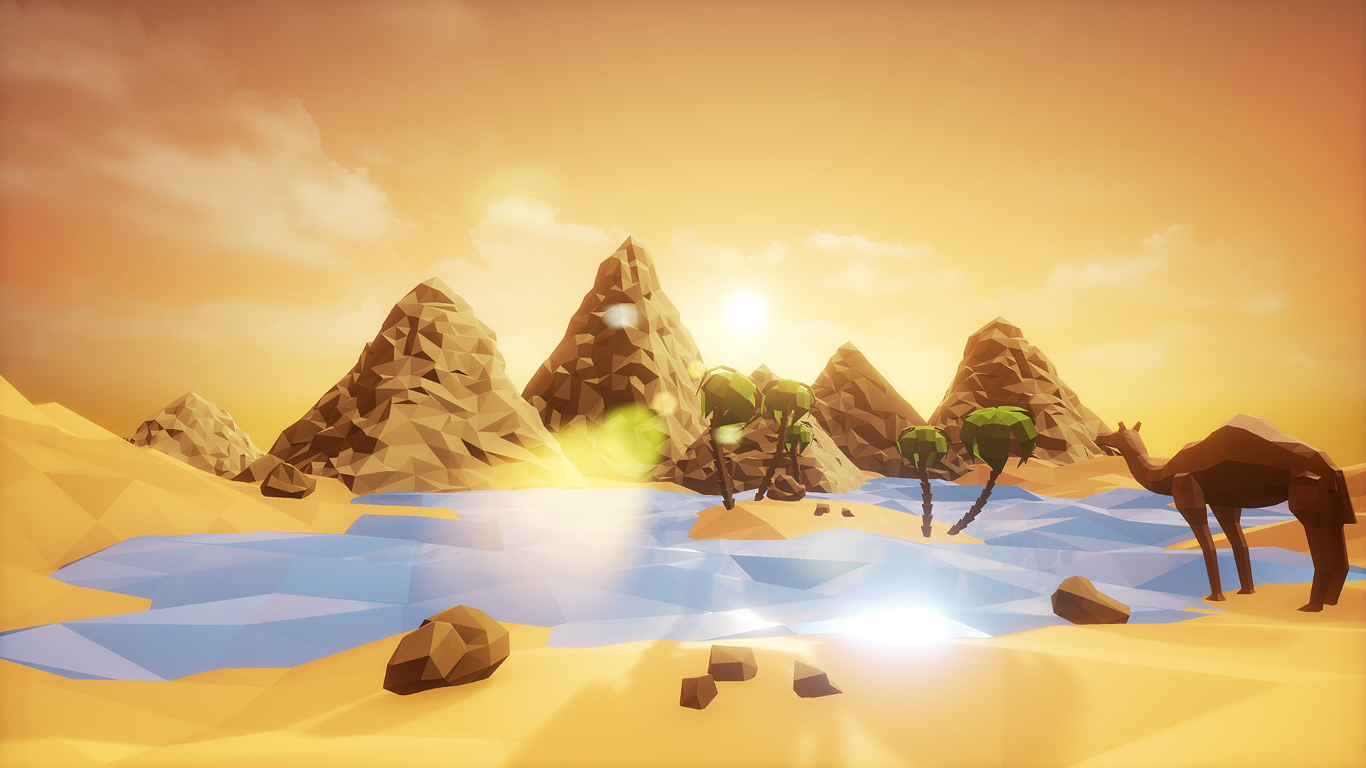 Low Poly Desert Egypt Full Packs Low-poly 3D model_9