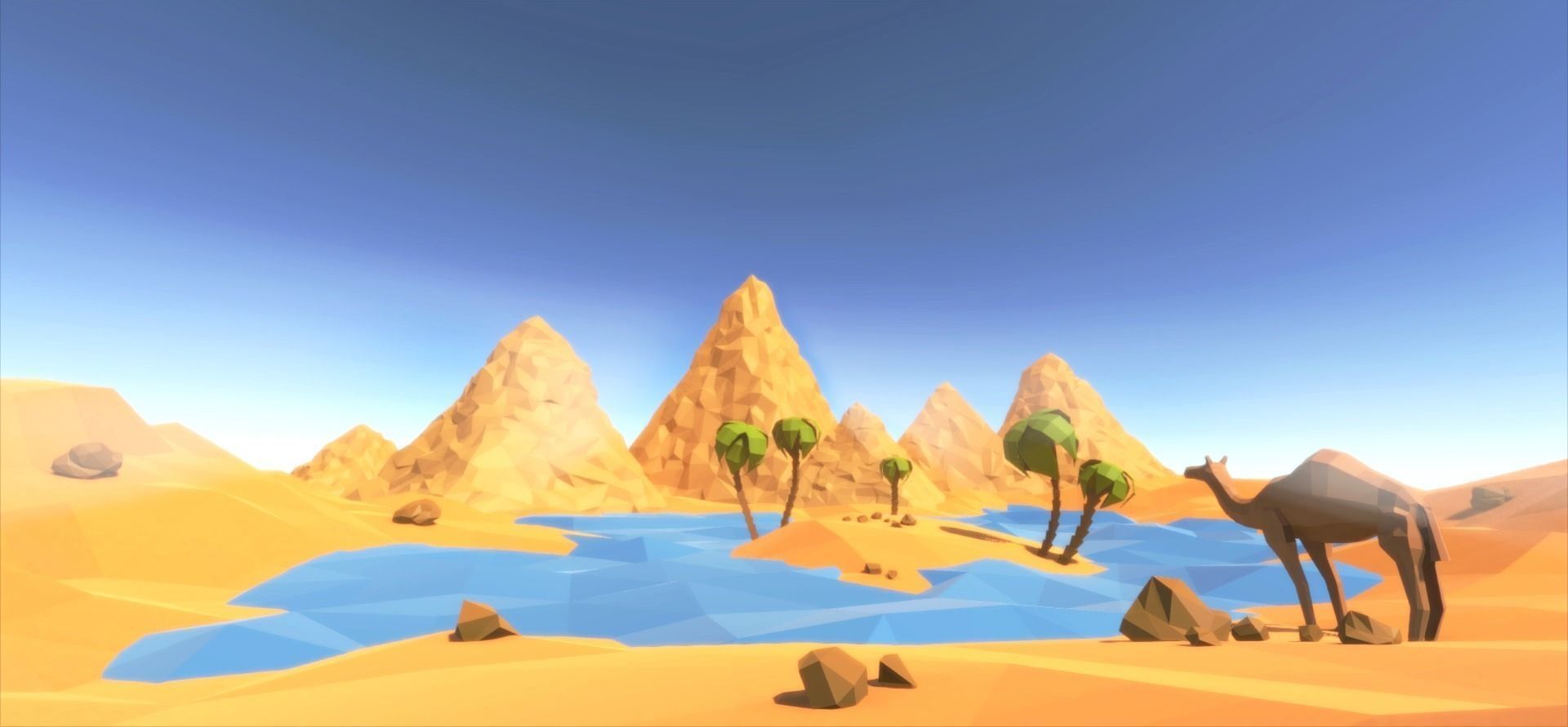 Low Poly Desert Egypt Full Packs Low-poly 3D model_16