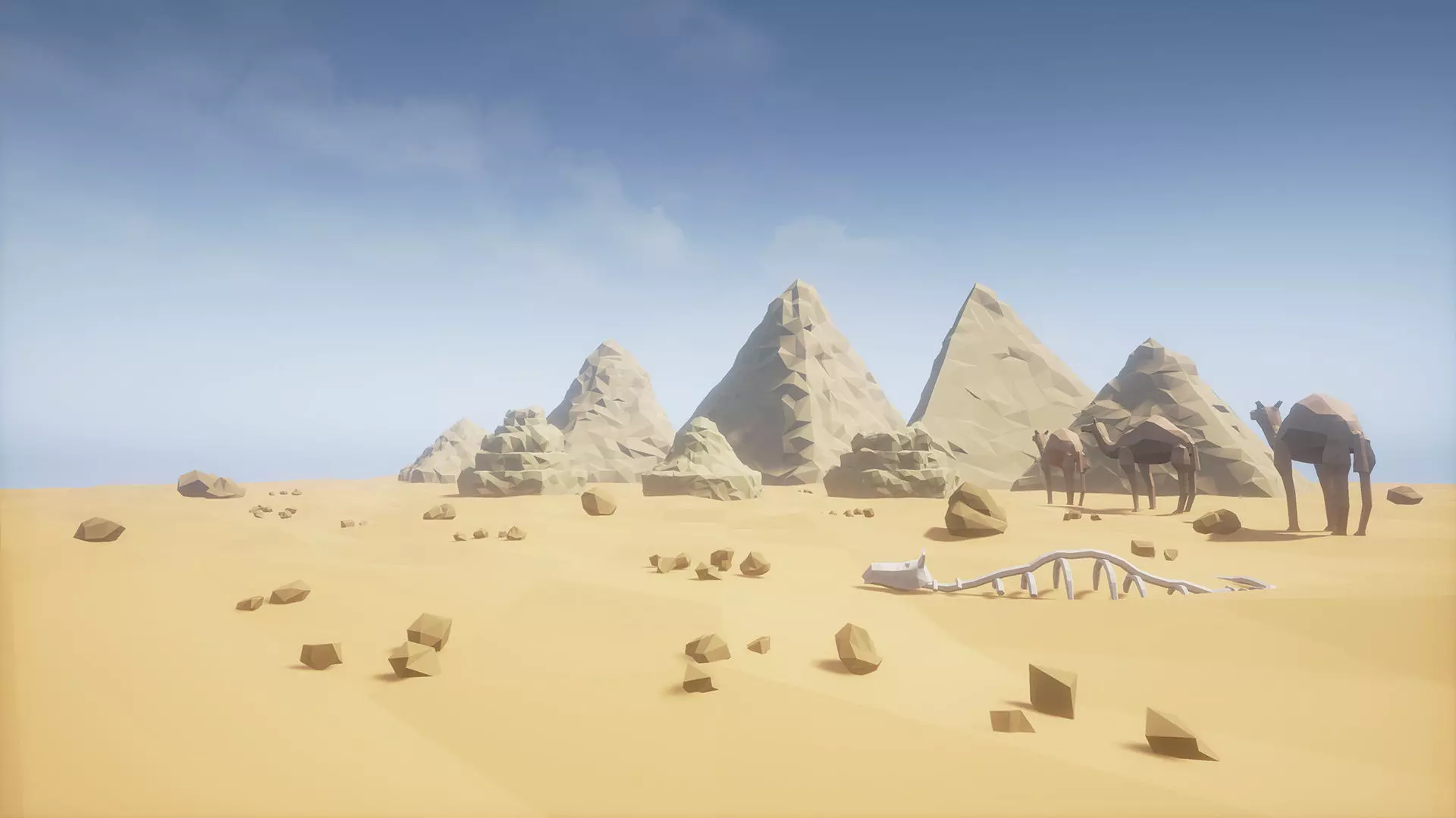 Low Poly Desert Egypt Full Packs Low-poly 3D model_0