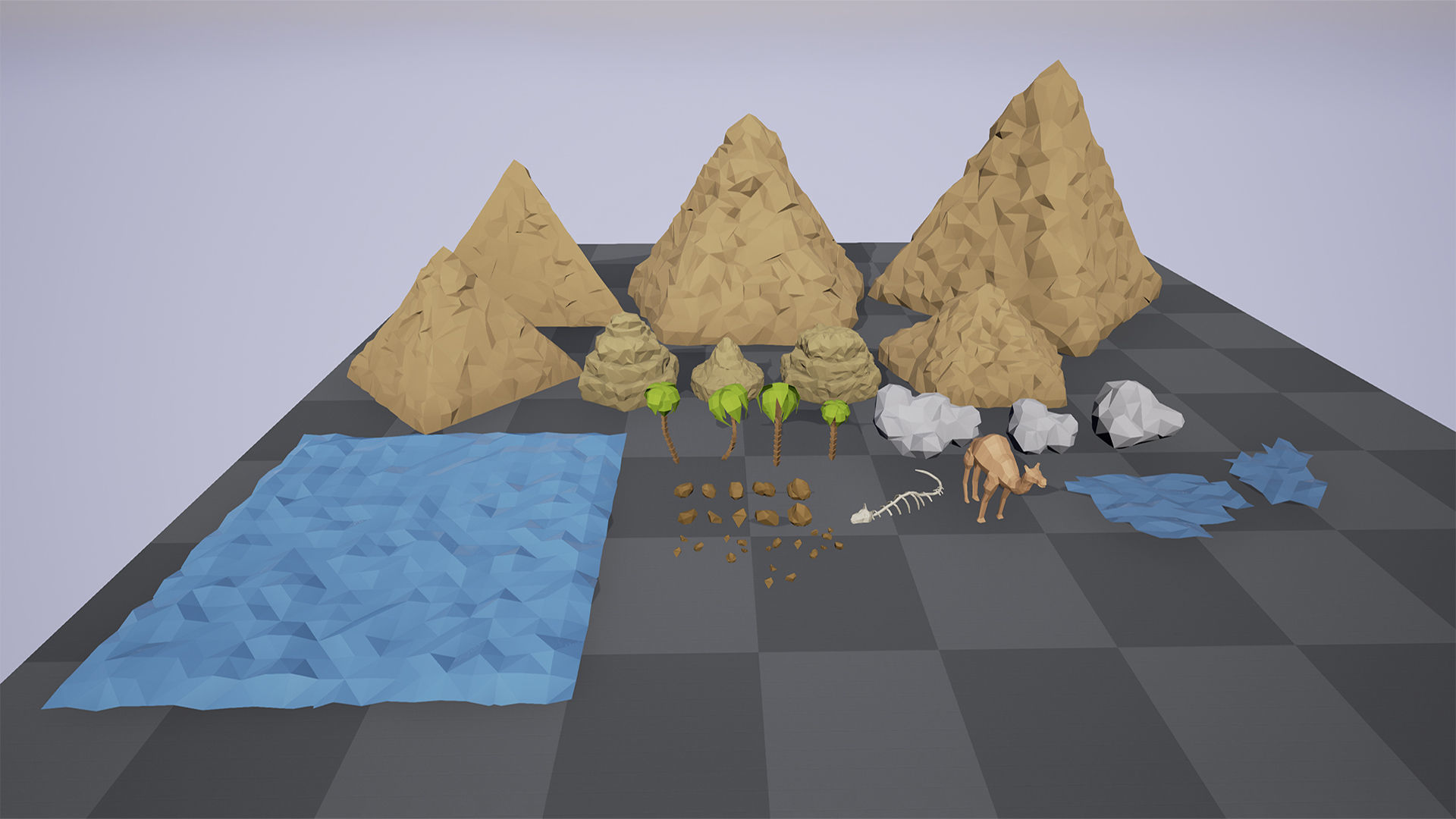 Low Poly Desert Egypt Full Packs Low-poly 3D model_12