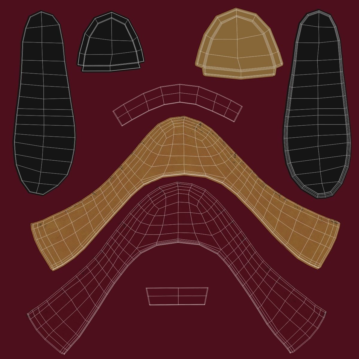 Cartoon Woman Rigged 3D model_43