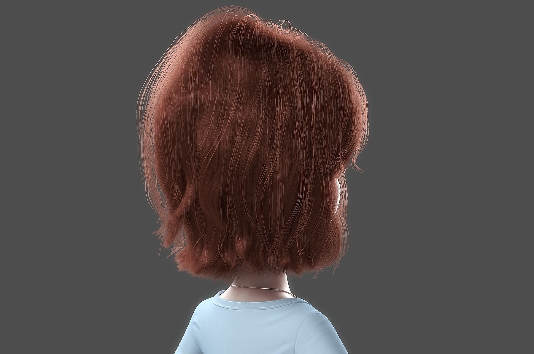 Cartoon Woman Rigged 3D model_27