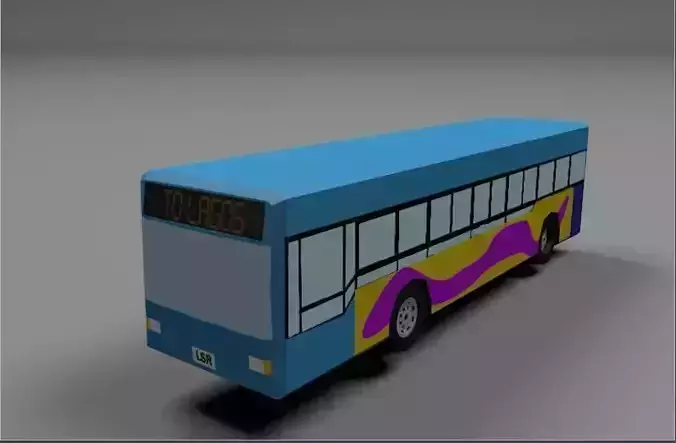 Low Poly BRT bus Low-poly 3D model