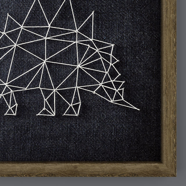 Dinosaur String Art RH Low-poly 3D model_1