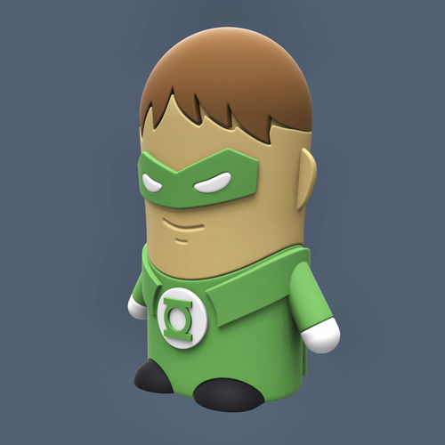 Green Lantern Statue and Trinket Free 3D print model
