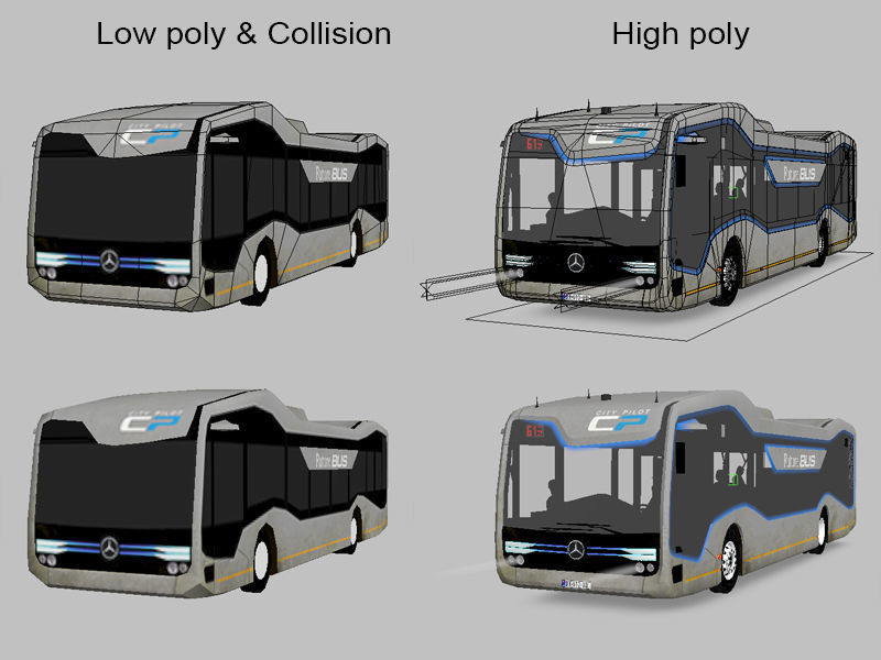 Mercedes-Benz Future Bus Low-poly 3D model_16