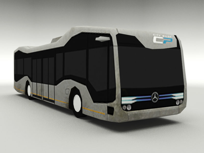 Mercedes-Benz Future Bus Low-poly 3D model_11