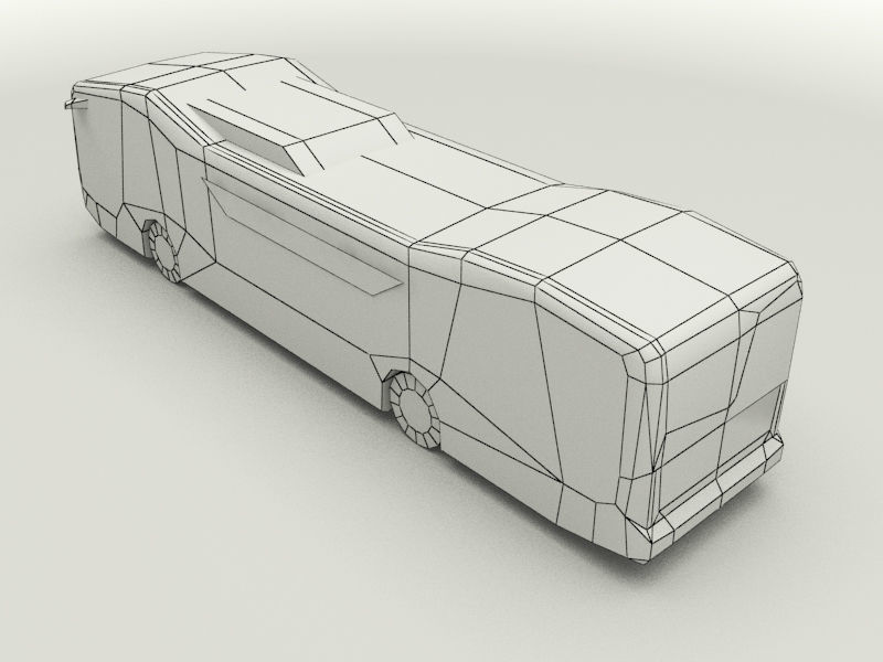 Mercedes-Benz Future Bus Low-poly 3D model_14