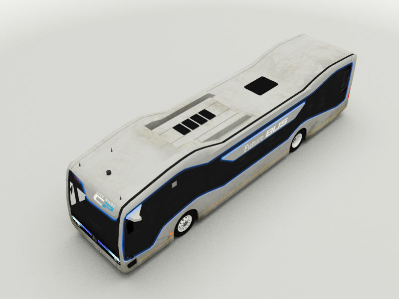 Mercedes-Benz Future Bus Low-poly 3D model_4