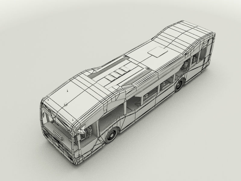 Mercedes-Benz Future Bus Low-poly 3D model_8