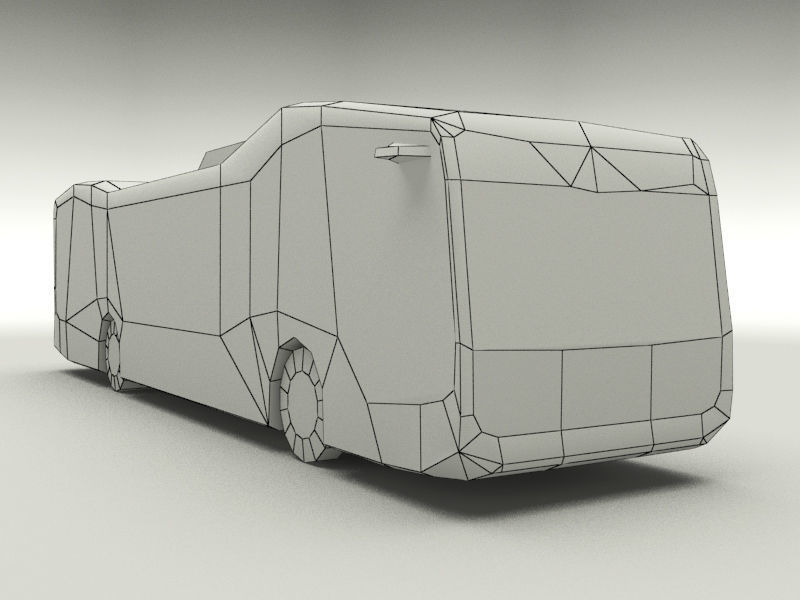 Mercedes-Benz Future Bus Low-poly 3D model_12