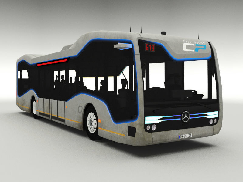 Mercedes-Benz Future Bus Low-poly 3D model_1
