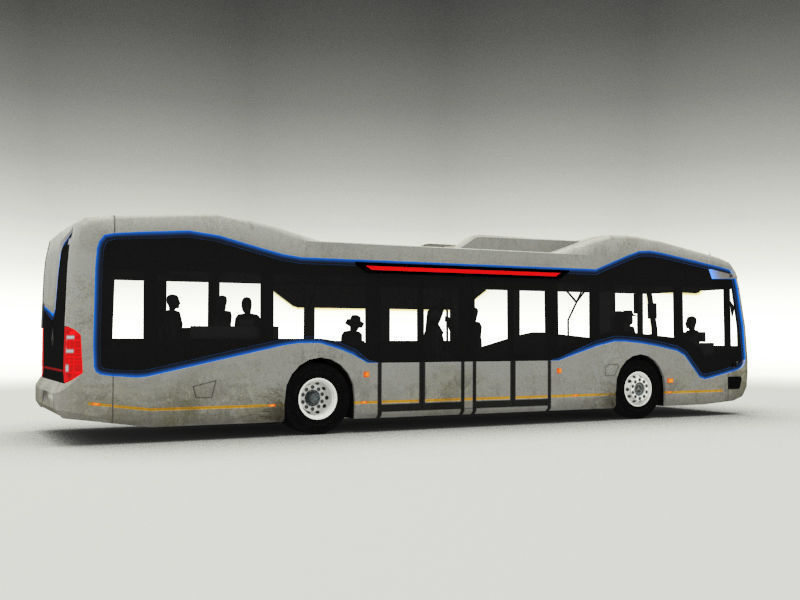 Mercedes-Benz Future Bus Low-poly 3D model_2