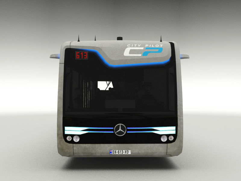 Mercedes-Benz Future Bus Low-poly 3D model_3