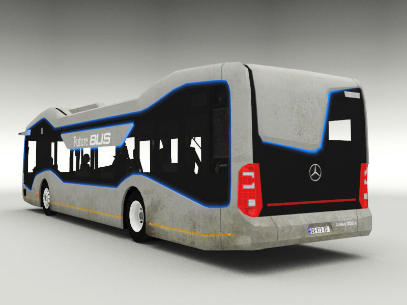 Mercedes-Benz Future Bus Low-poly 3D model_6