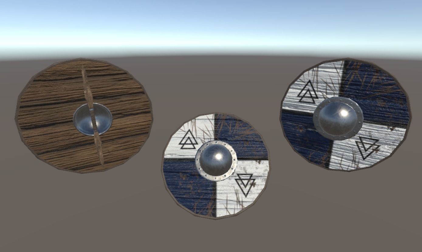 12 Viking Shields Project Ready Low-poly 3D model_2